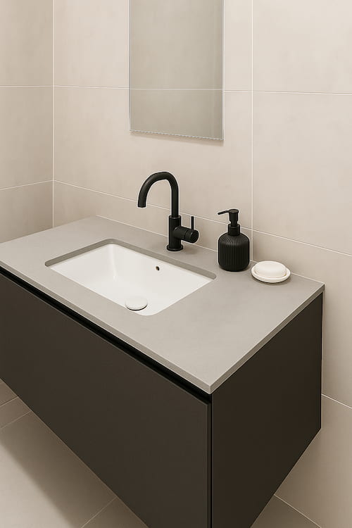 łazienka z blatem kompaktowym łazienka z blatem kompaktowym